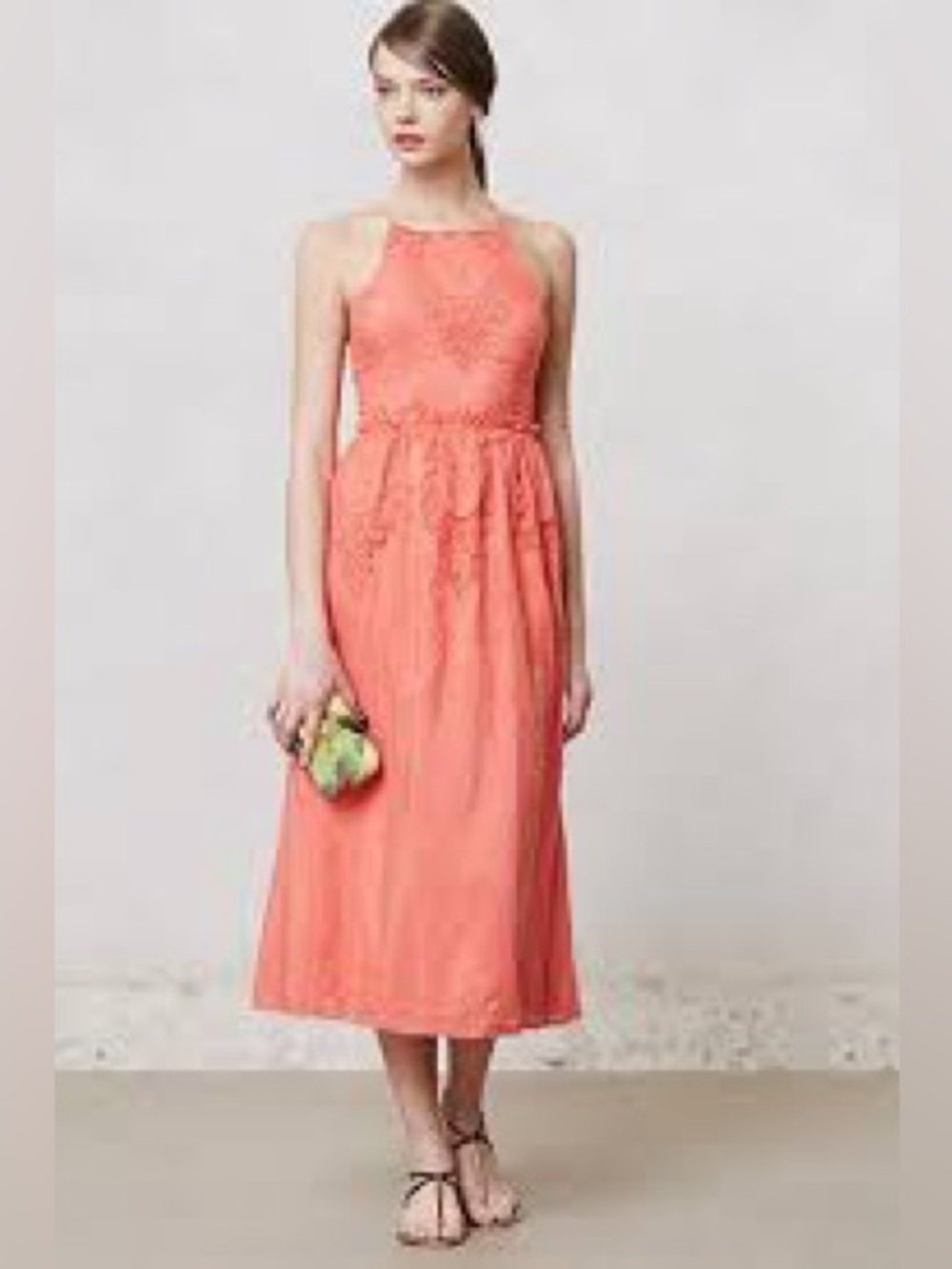 Dolce Vita Women’s Coral Silk Blend Maxi Dress XS